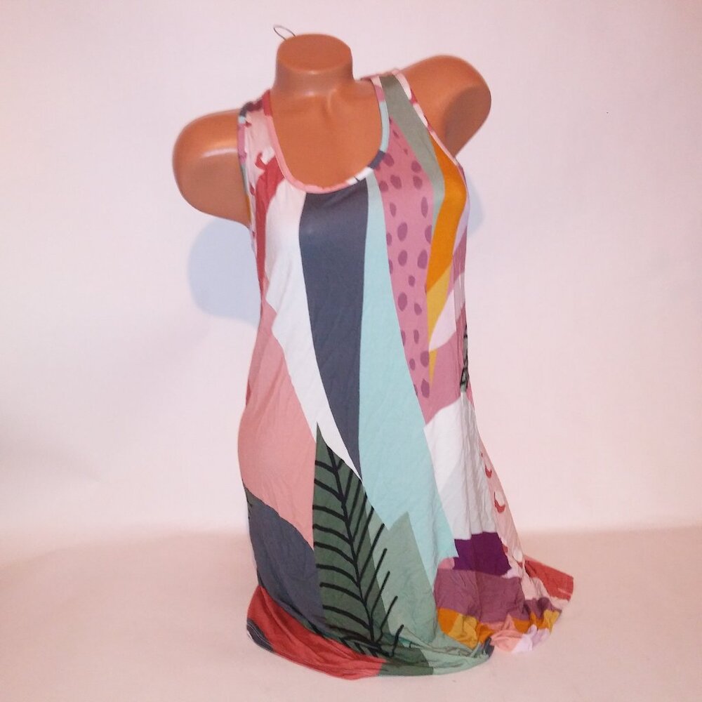 Soma Sleep Shirt Sleepwear Small Colorful Geo Sleeveless Tank Style - Picture 2 of 9